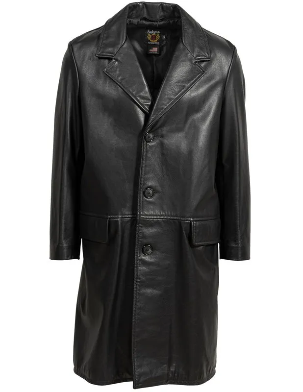 Men's Lightweight Cowhide Trench Coat 495