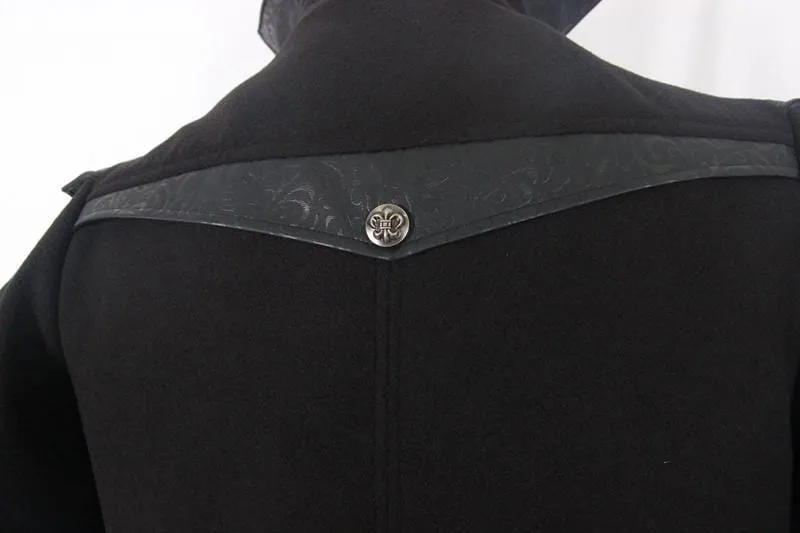 Men's Steampunk Military Style Long Coat