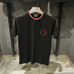 Moncler Chest Logo T Shirt Black - The Nucleus Clothing