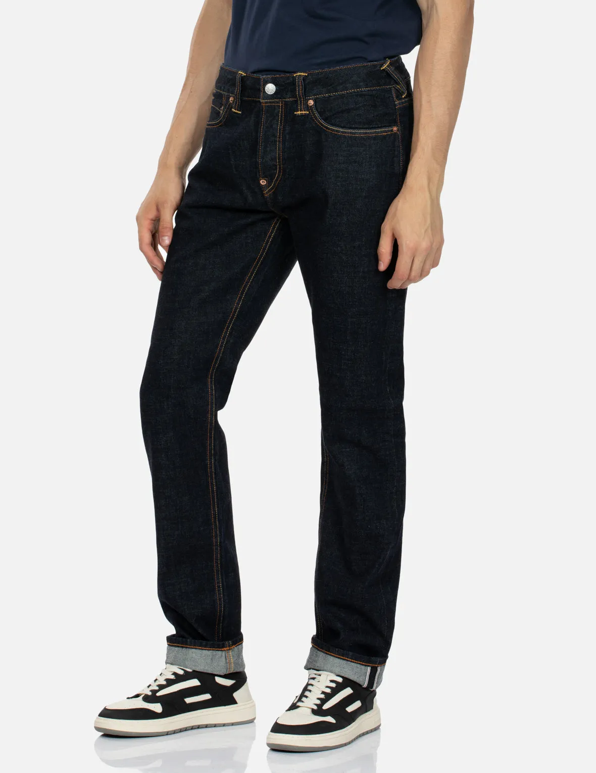 Monogram Daicock Discharged Print Slim Fit Jeans #2010