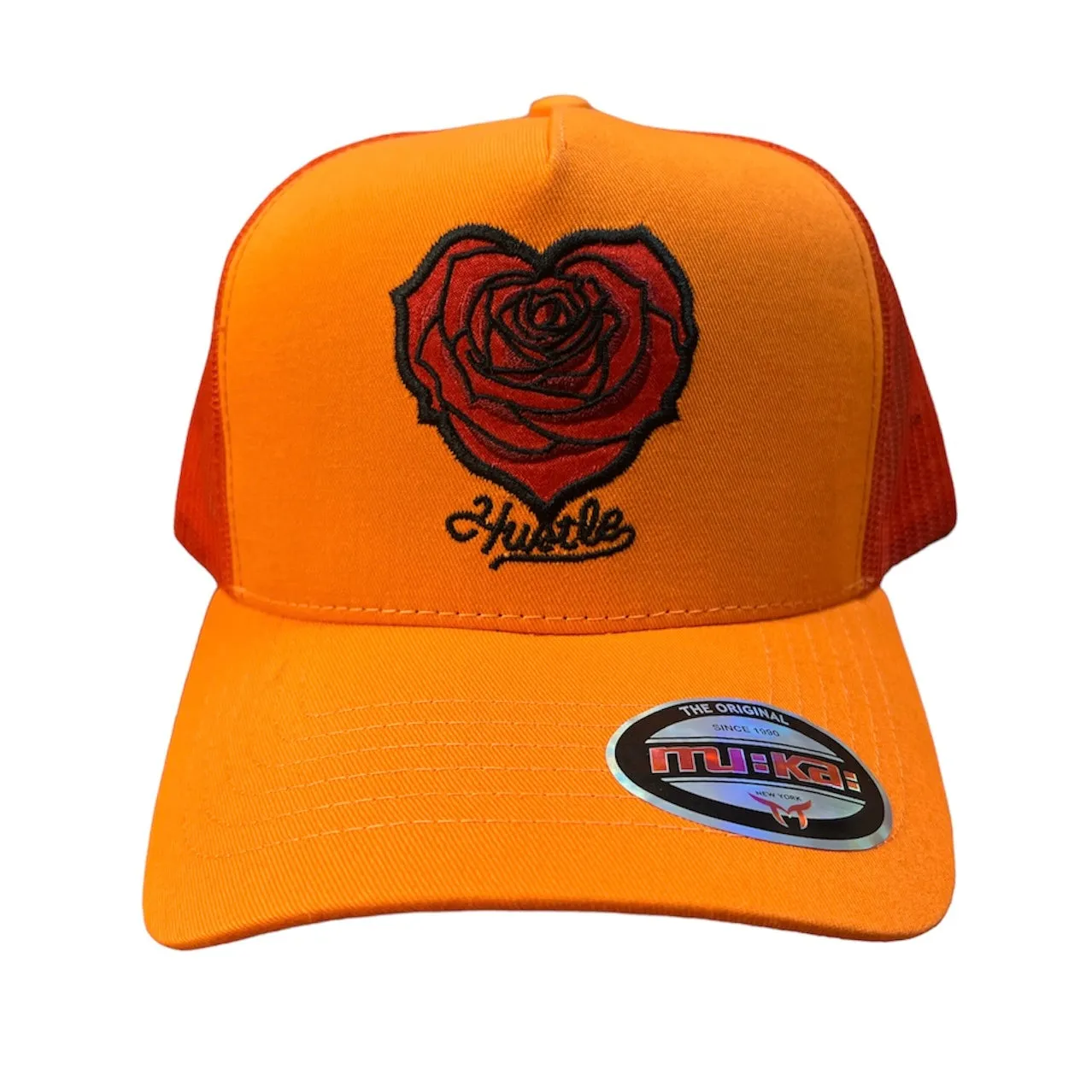 MUKA ROSE ORANGE TRUCKER HAT