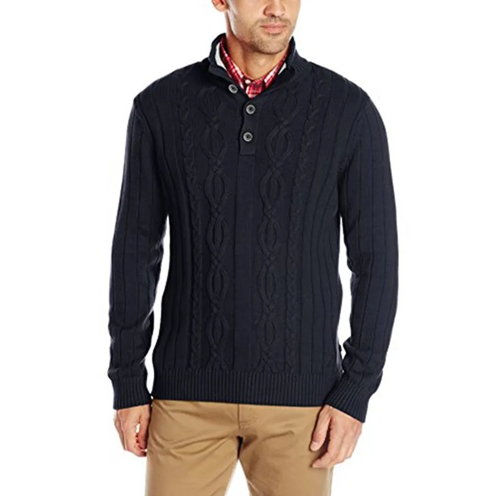 Nautica Mock Neck Cable Sweater