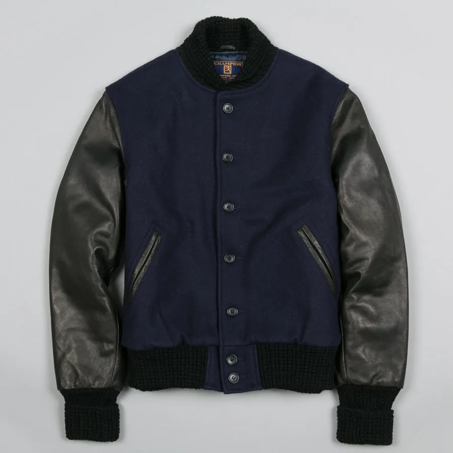 NAVY VARSITY JACKET