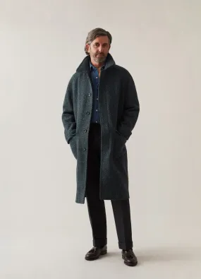 Nelson Tweed Raglan Coat - Blue