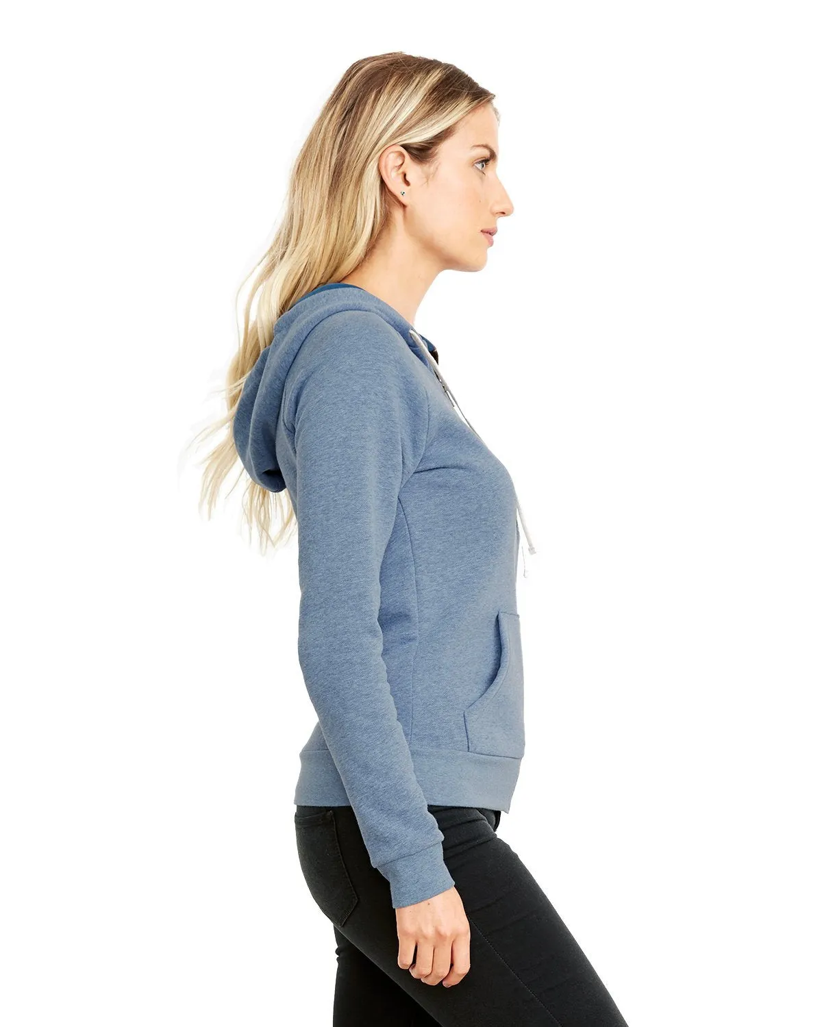 Next Level Pch Raglan Zip Hoody 9603 Heather Bay Blue