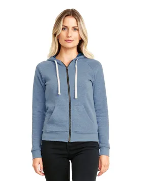 Next Level Pch Raglan Zip Hoody 9603 Heather Bay Blue