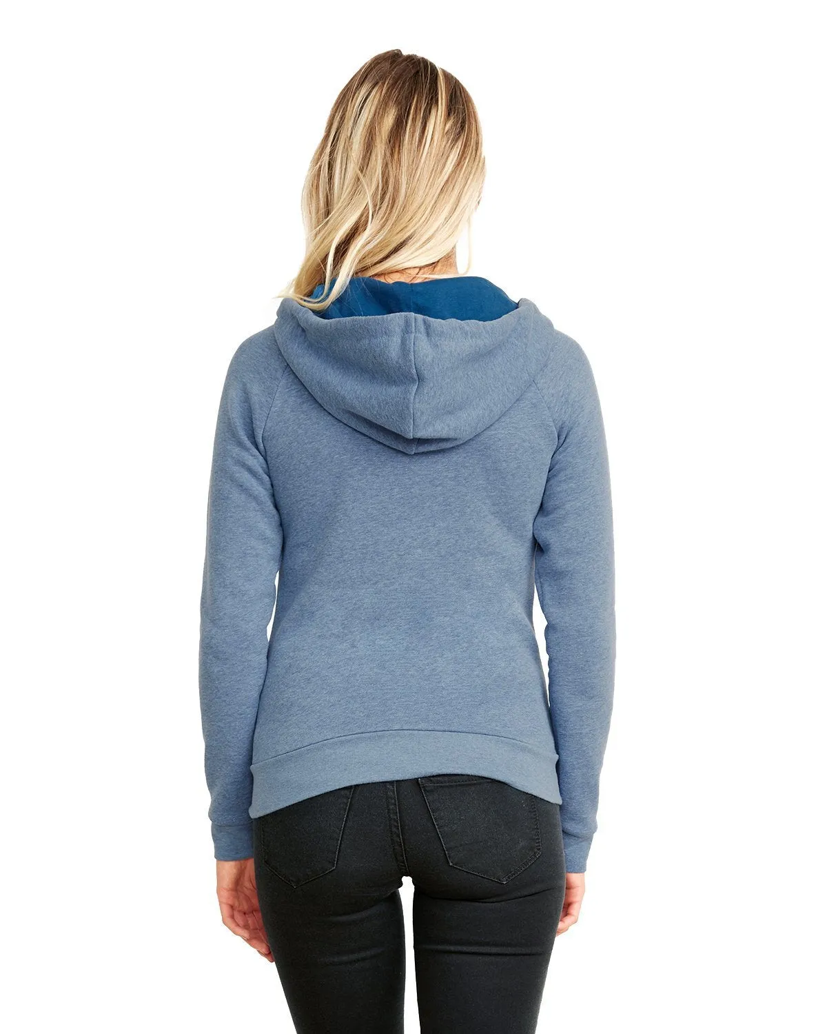 Next Level Pch Raglan Zip Hoody 9603 Heather Bay Blue