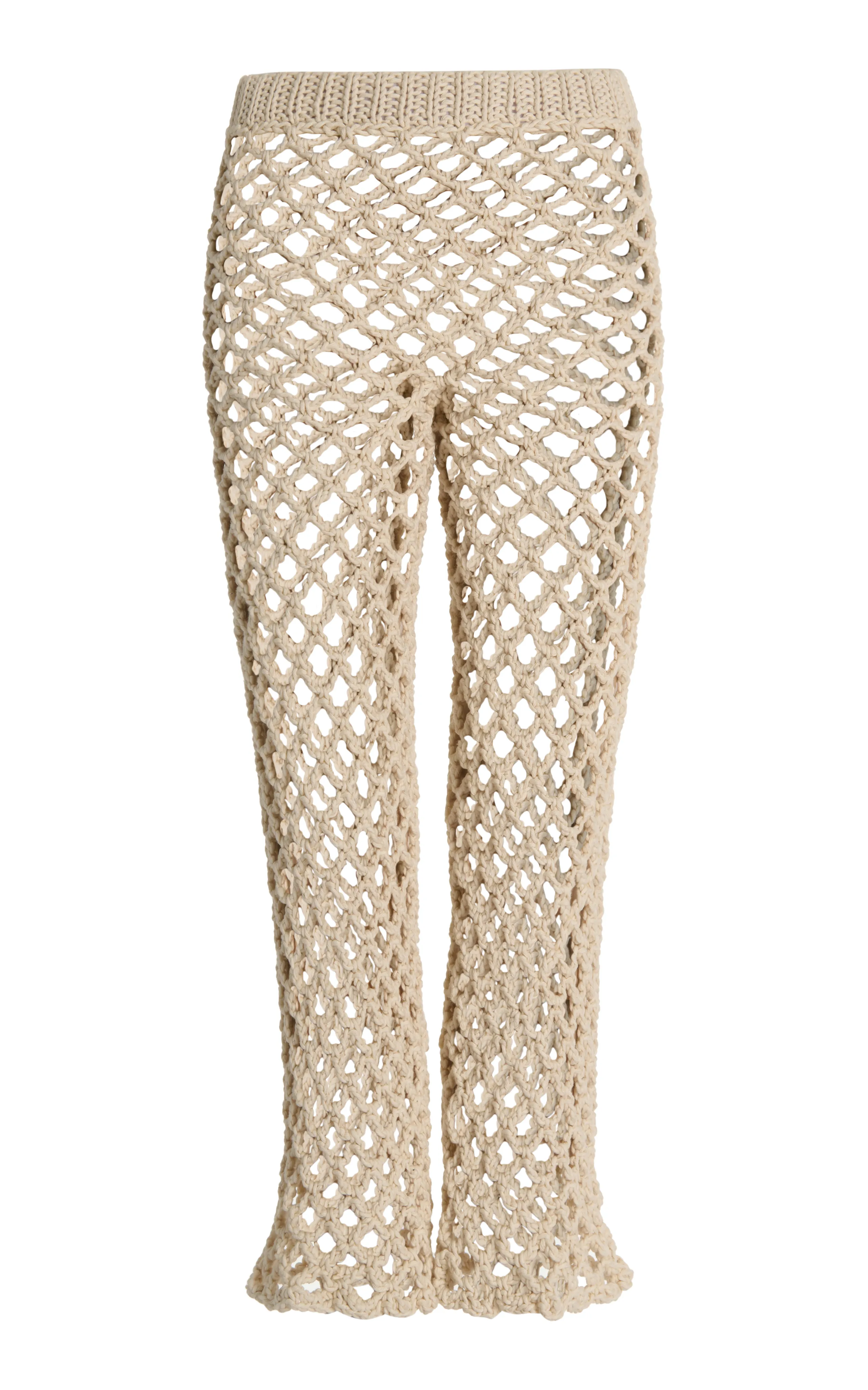 Nia Thomas Exclusive Simone Cropped Crochet Cotton Pants