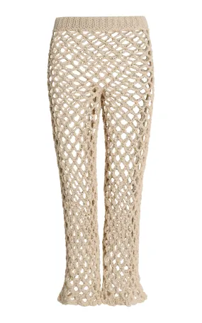 Nia Thomas Exclusive Simone Cropped Crochet Cotton Pants