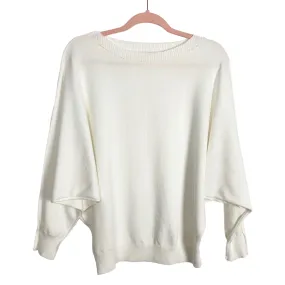 No Brand Ivory Boat Neck Sweater- Size ~L (see notes)