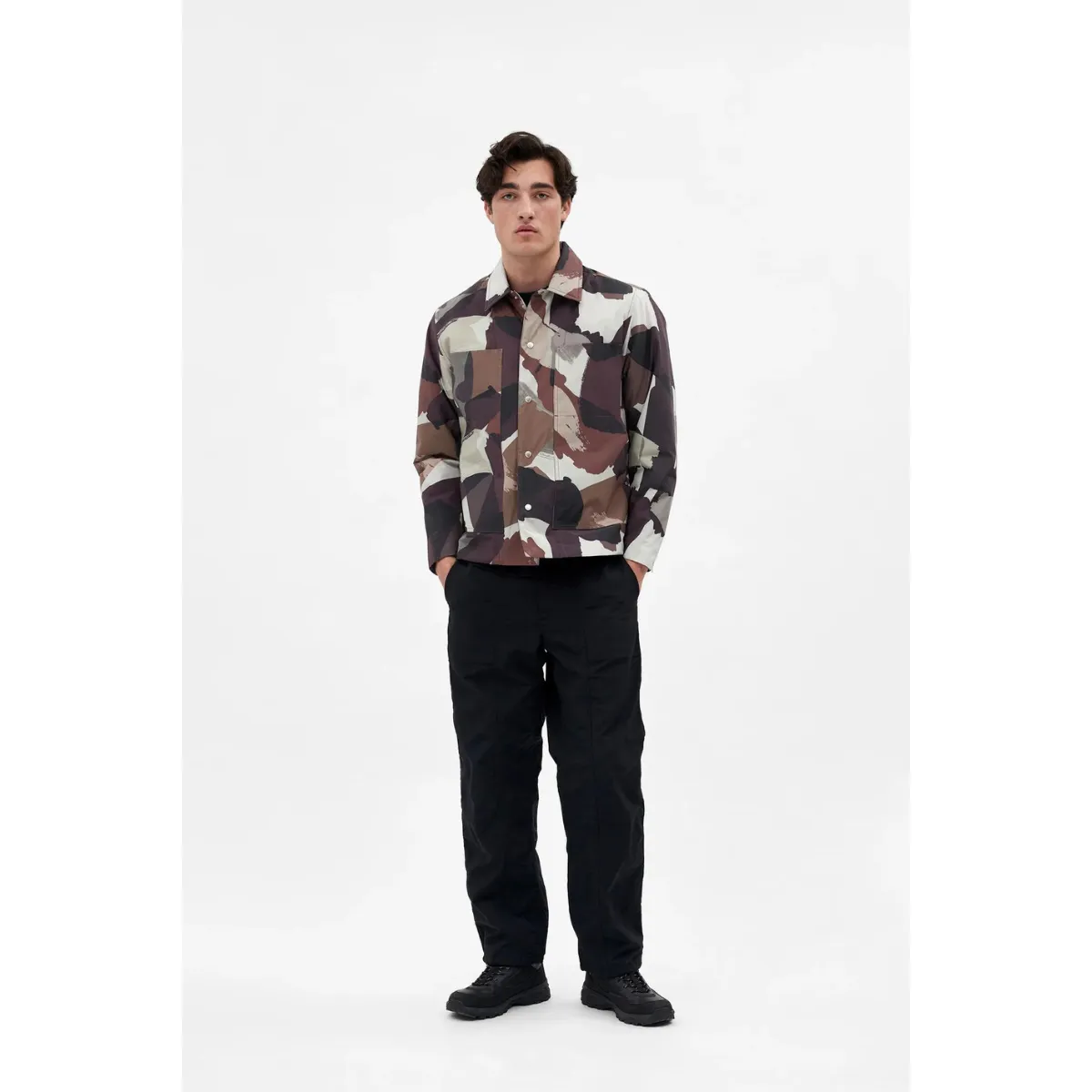 Norse Projects   Pelle Camo Nylon Insulated Jacket Espresso