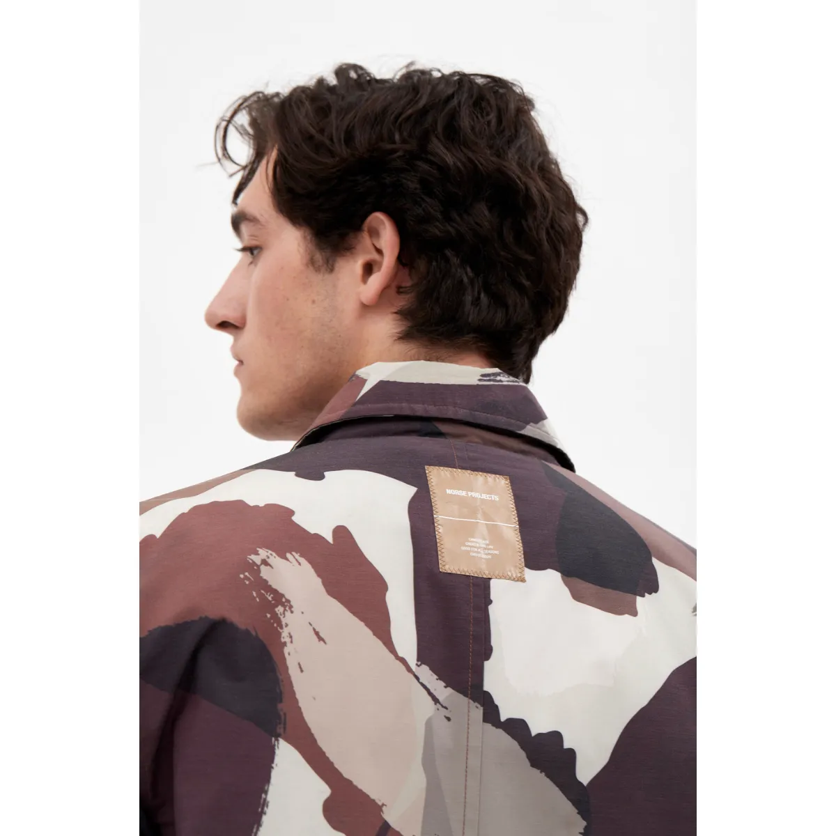 Norse Projects   Pelle Camo Nylon Insulated Jacket Espresso