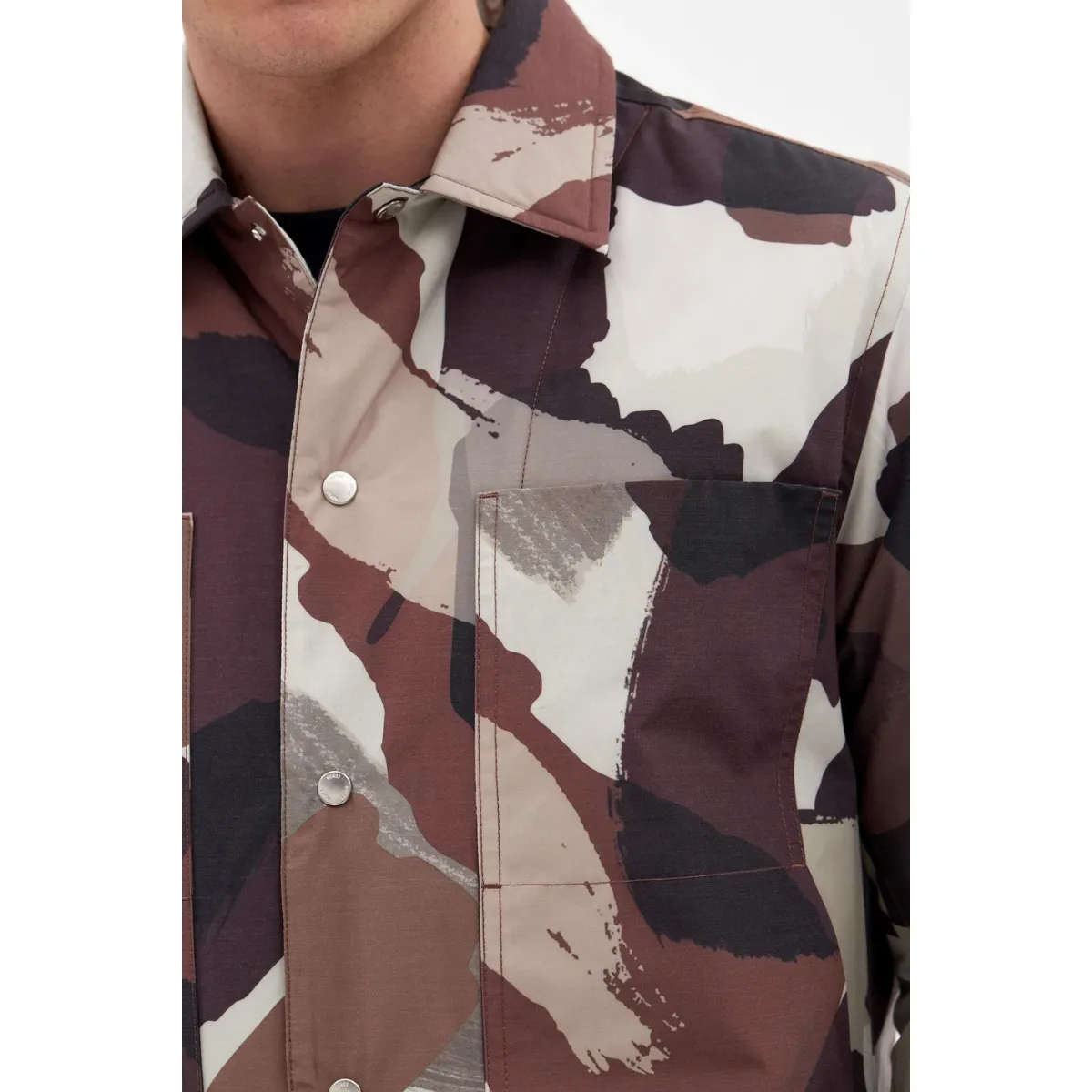 Norse Projects   Pelle Camo Nylon Insulated Jacket Espresso