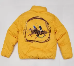 Nwt Polo Ralph Lauren Women's Yellow Equestrian Down Jacket