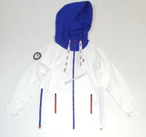 Nwt Ralph Lauren Women's White/Royal Blue Olympic Windbreaker Jacket