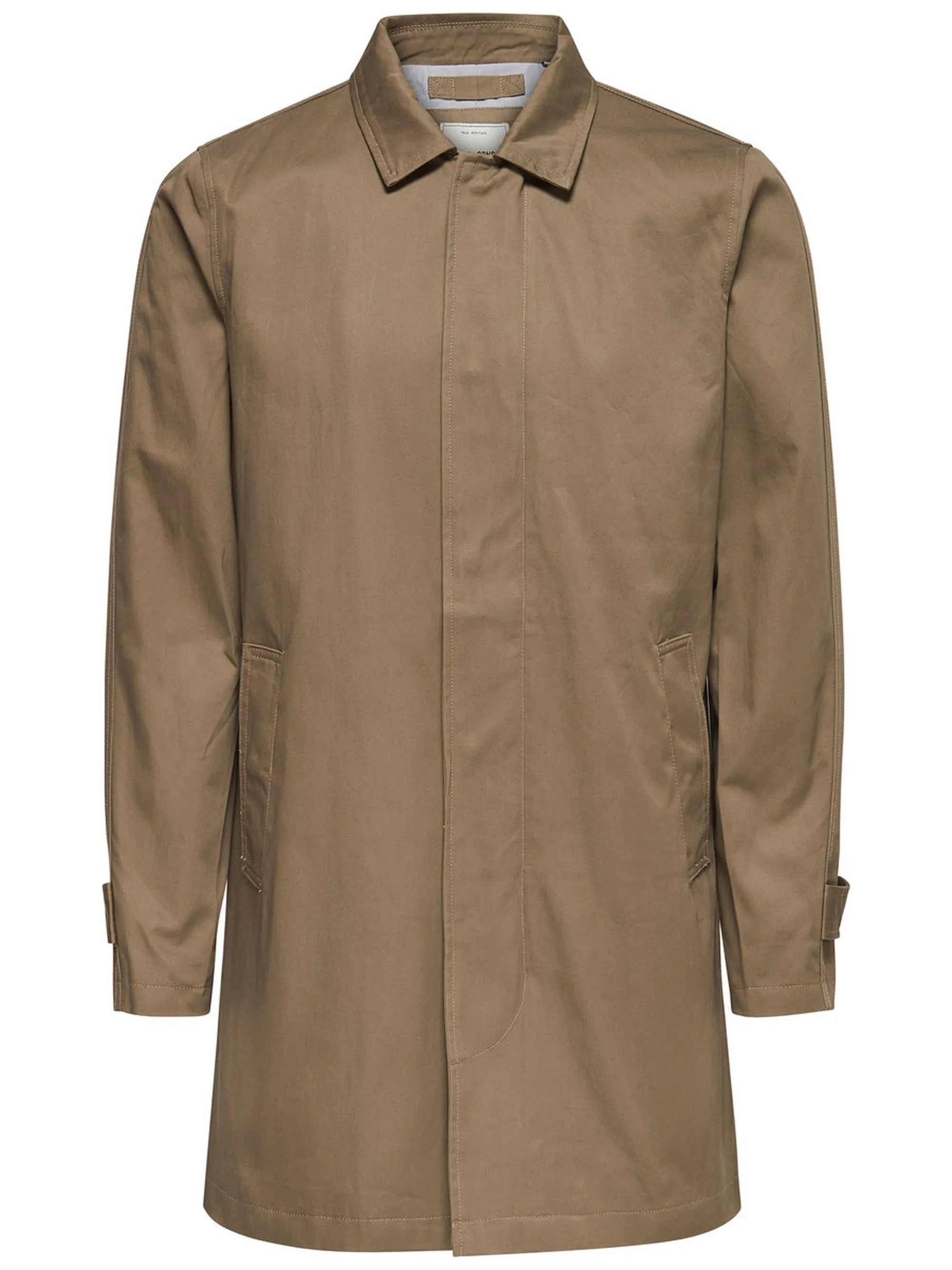 Only & Sons Neuer Mac Overcoat Jacket Lead Gray