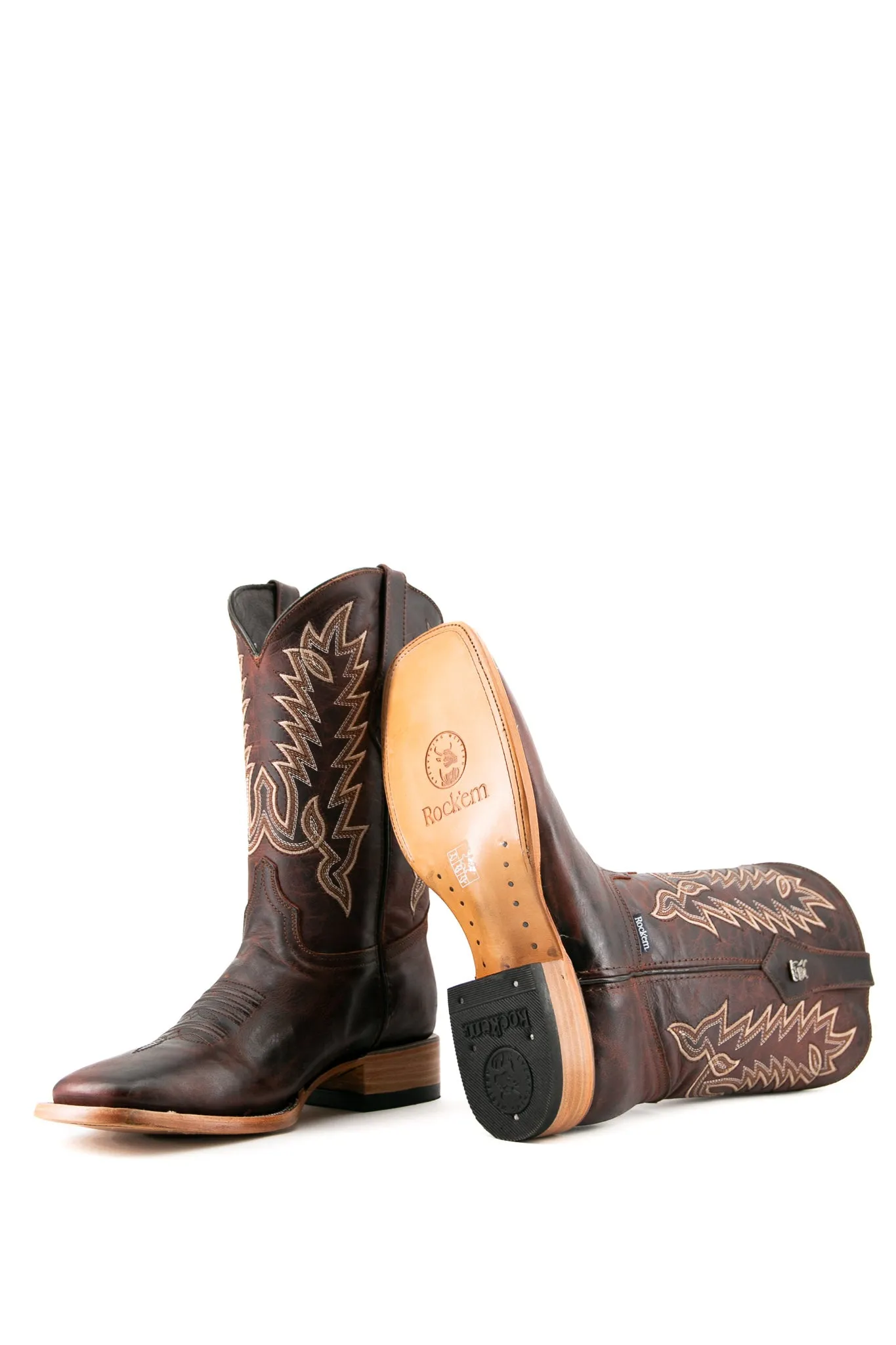 Palmitas Ebano Square Toe Cowboy Boot