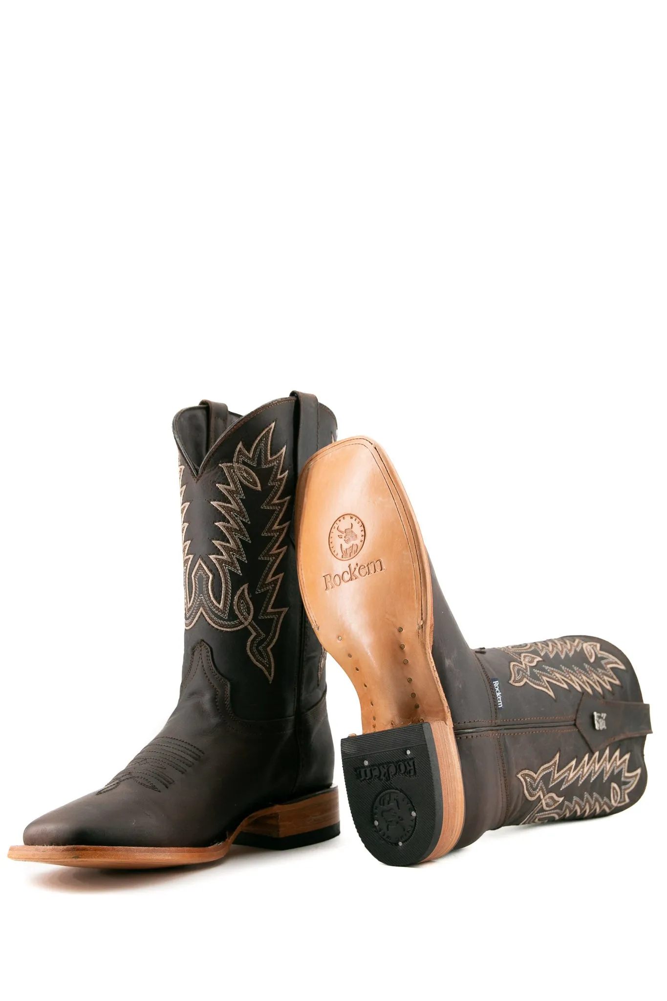 Palmitas Ebano Square Toe Cowboy Boot