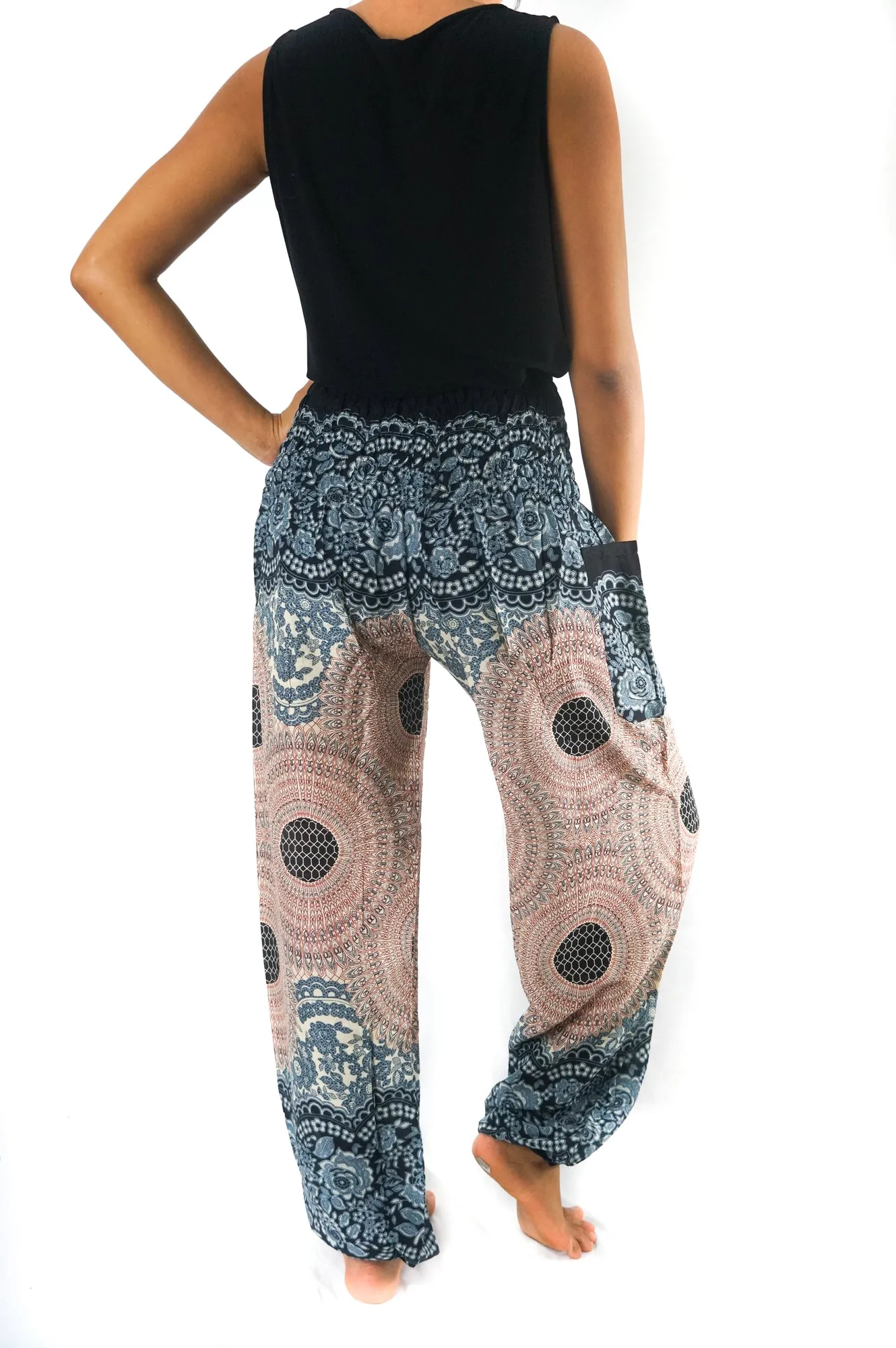 Pink MANDALA Women Boho Pants Hippie Pants Yoga Pants