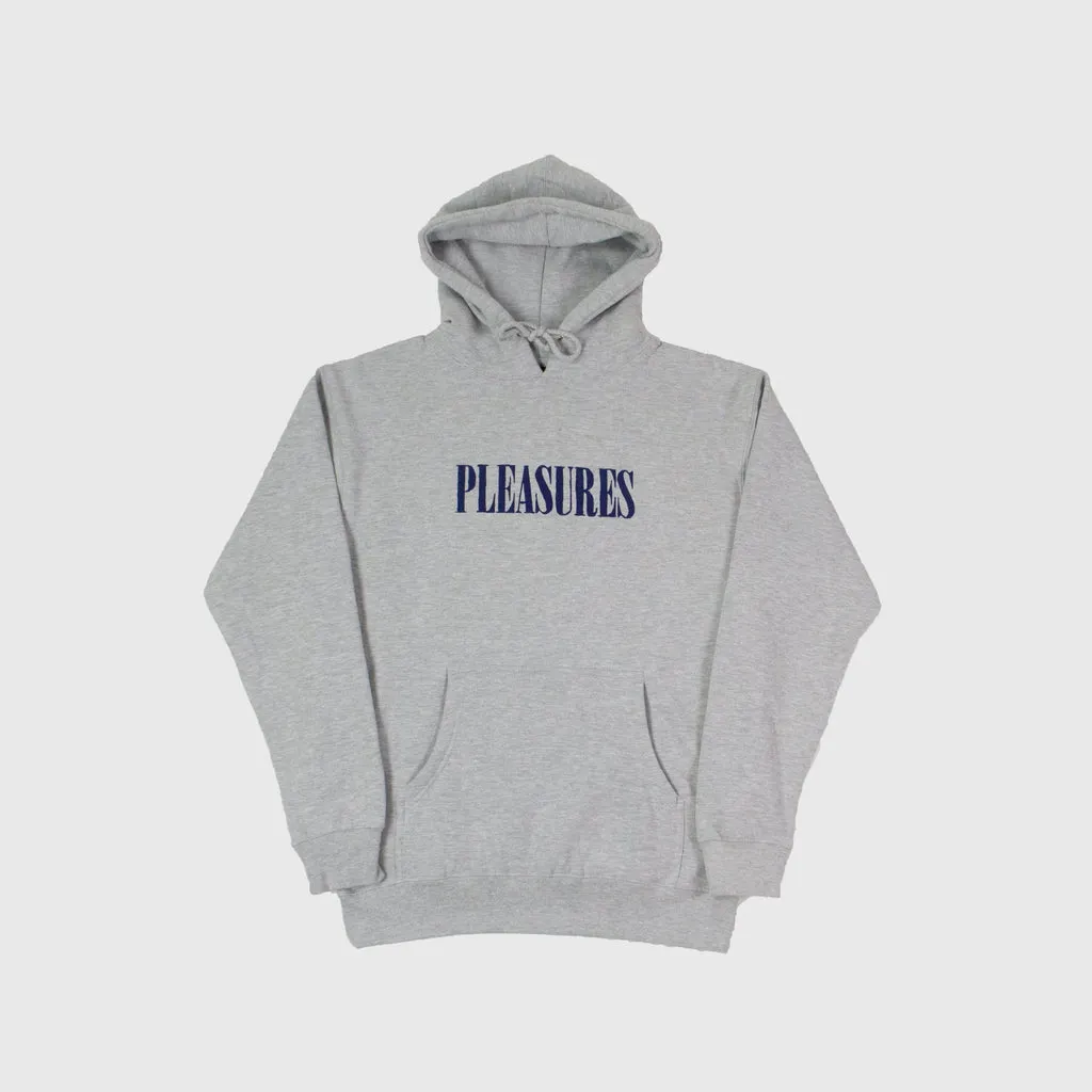 Pleasures Tickle Logo Hoody - Heather Grey