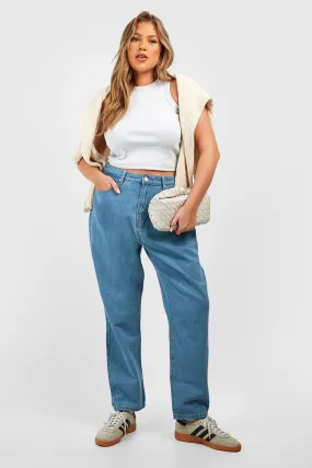 Plus High Waisted Mom Jeans