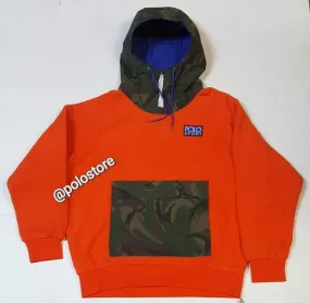 Polo Ralph Lauren Orange Camo Fleece Pullover Hoodie w/o Tags