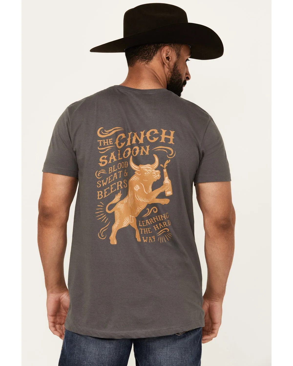 Product Name:  Cinch Men's Boot Barn Exclusive Salon Bronco Short Sleeve Graphic T-Shirt