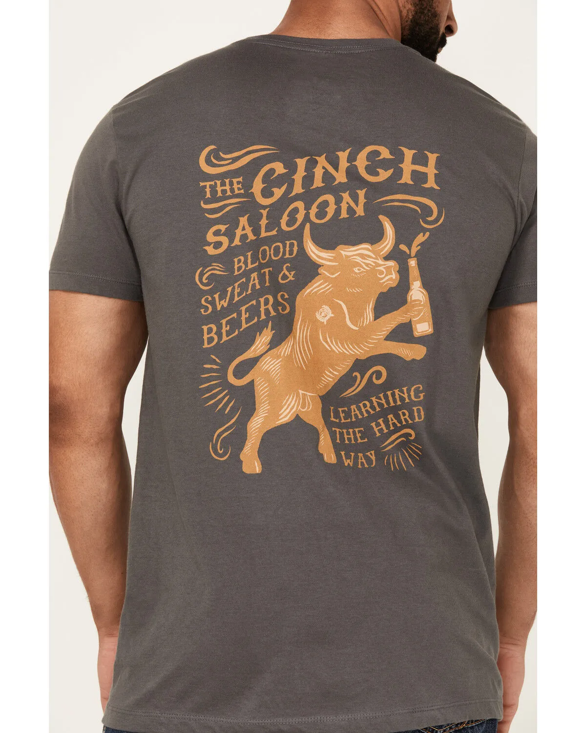 Product Name:  Cinch Men's Boot Barn Exclusive Salon Bronco Short Sleeve Graphic T-Shirt