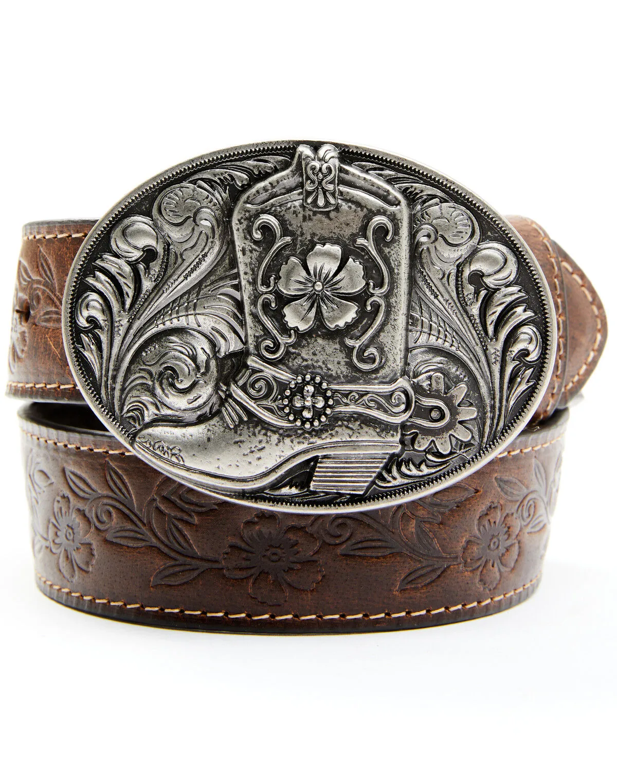 Product Name:  Shyanne Girls' Embossed Floral Boot Belt