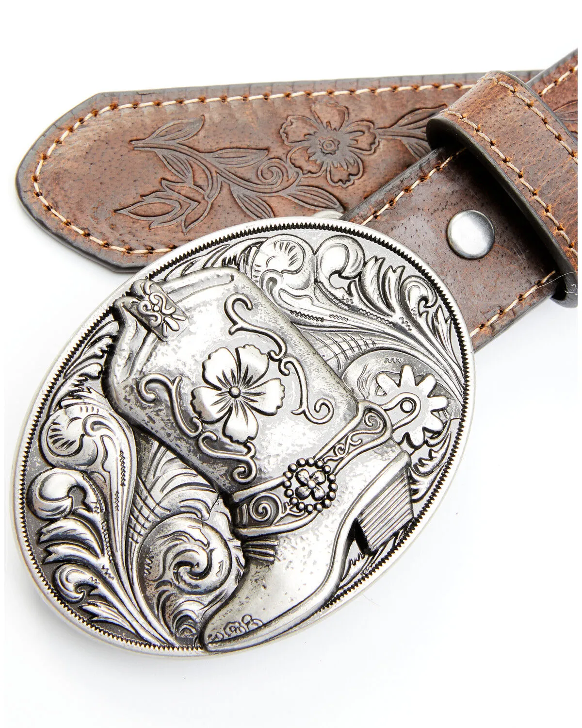 Product Name:  Shyanne Girls' Embossed Floral Boot Belt