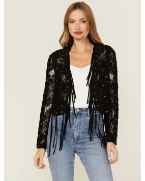 Product Name:  Vocal Women's Suede Tassel Jacket