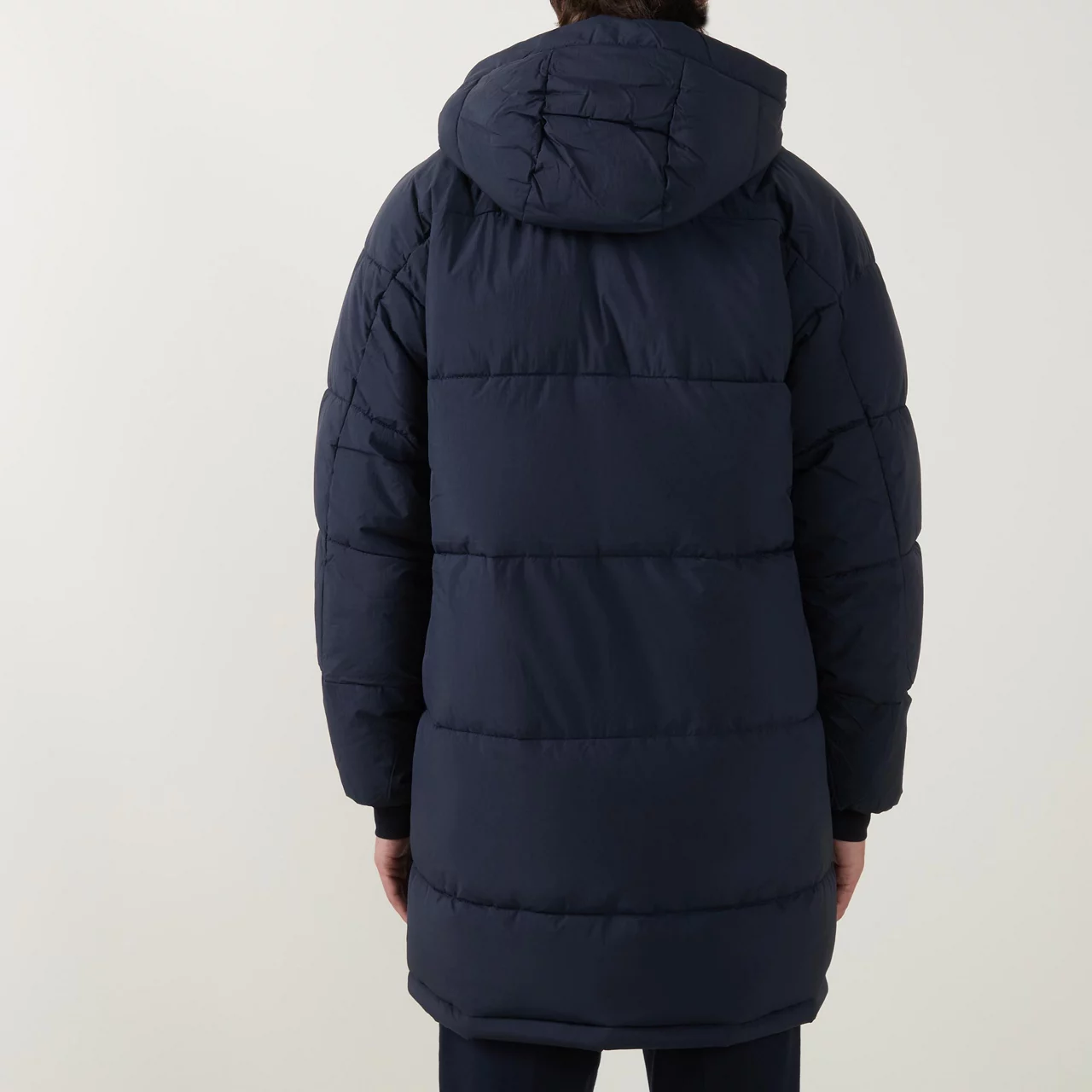 PS PAUL SMITH Logo Longline Padded Jacket - Navy