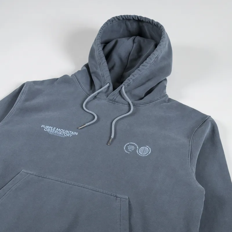 Purple Mountain Observatory Core Logo Hoody Garment Dye Slate