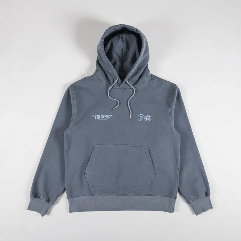 Purple Mountain Observatory Core Logo Hoody Garment Dye Slate