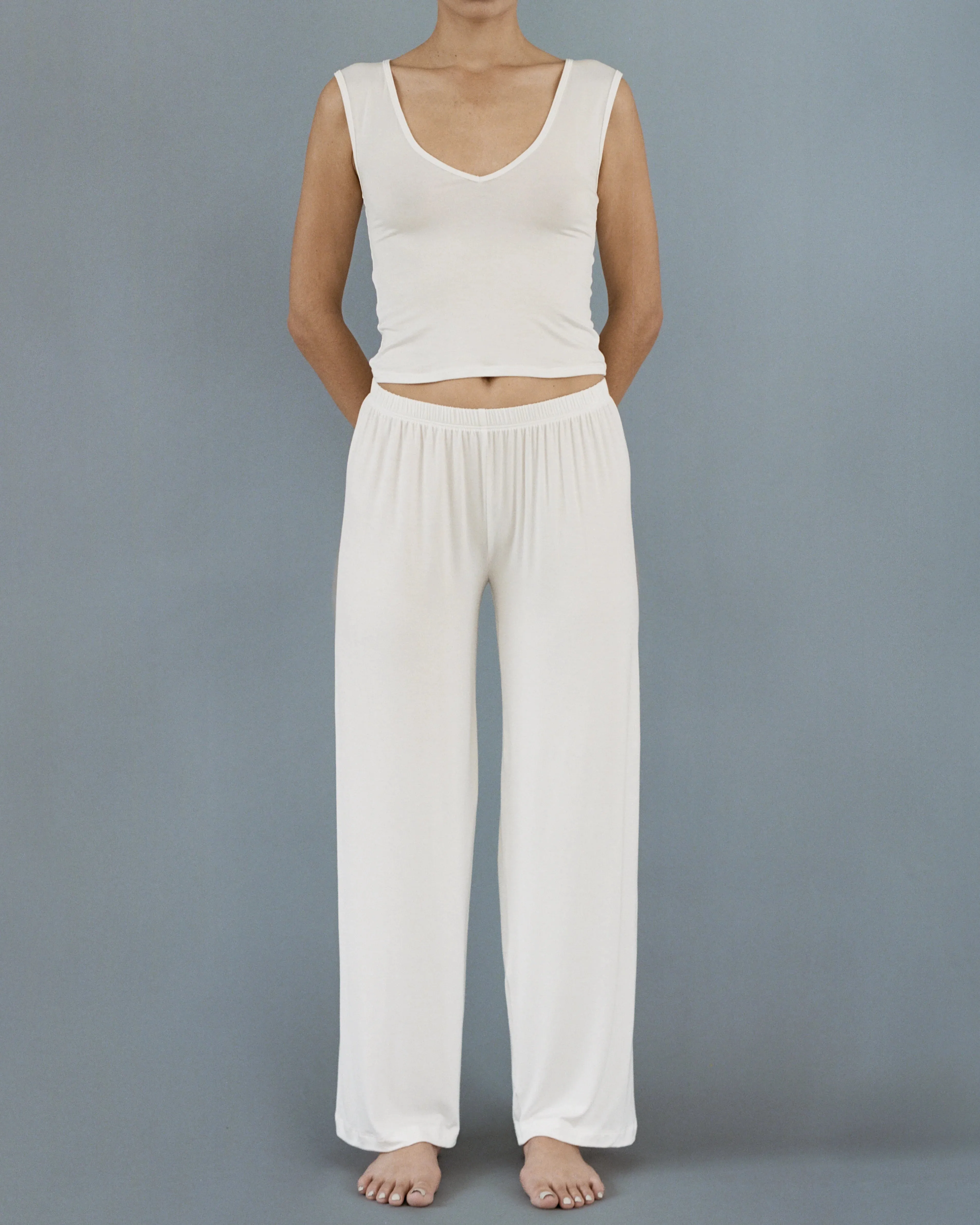 Recline Pant - Natural-          -        