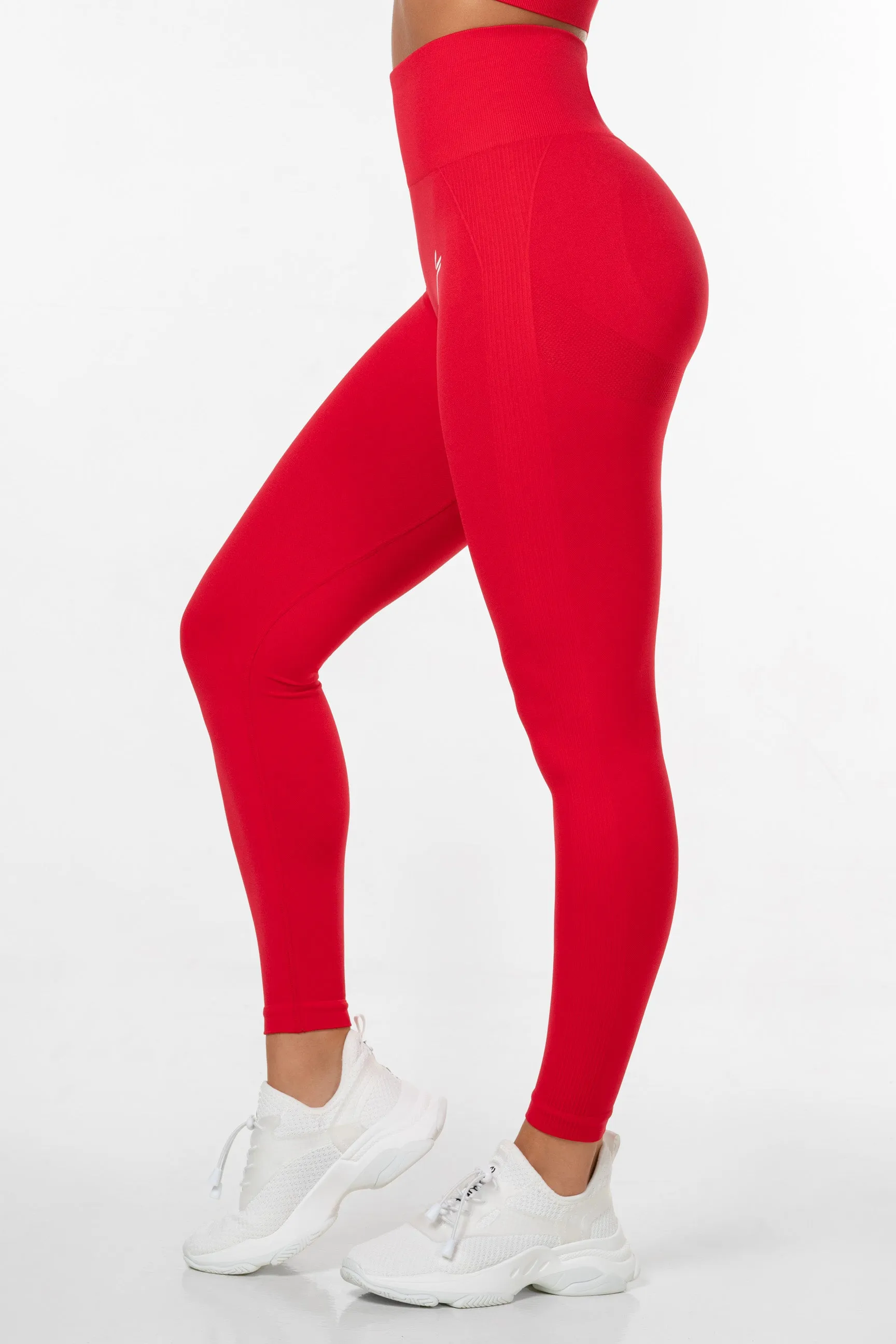 Red Peachy Scrunch Leggings