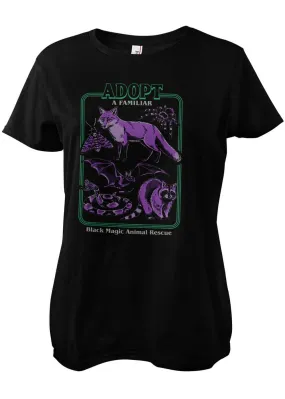 Retro Movies Rhodes Adopt A Familiar Girly T-Shirt Black Purple