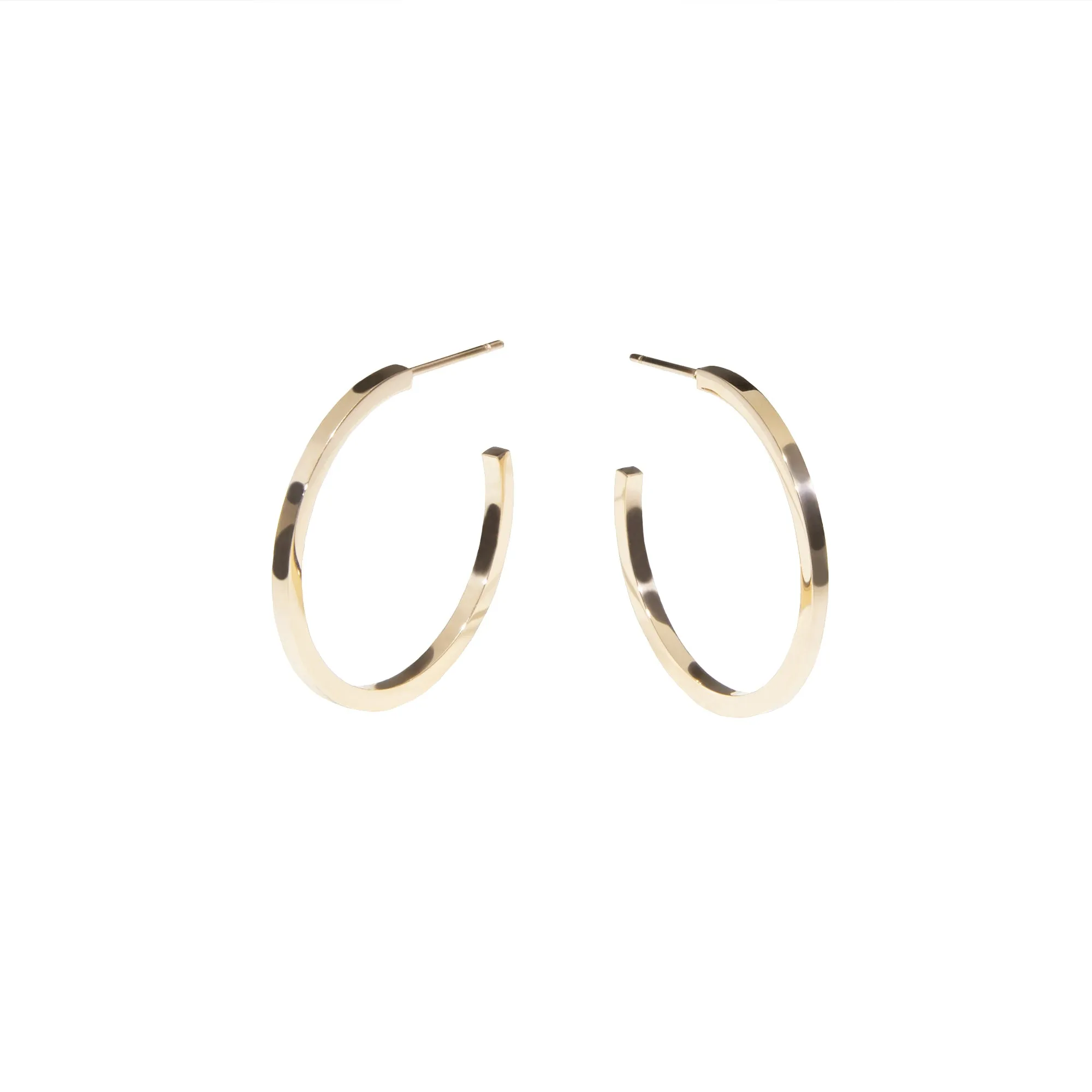 Round hoop earrings