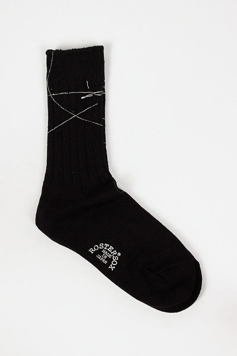 RS-202 Paint Socks Black/White