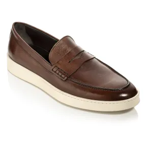 Salina Burnished Brown Calf Slip On Sneaker