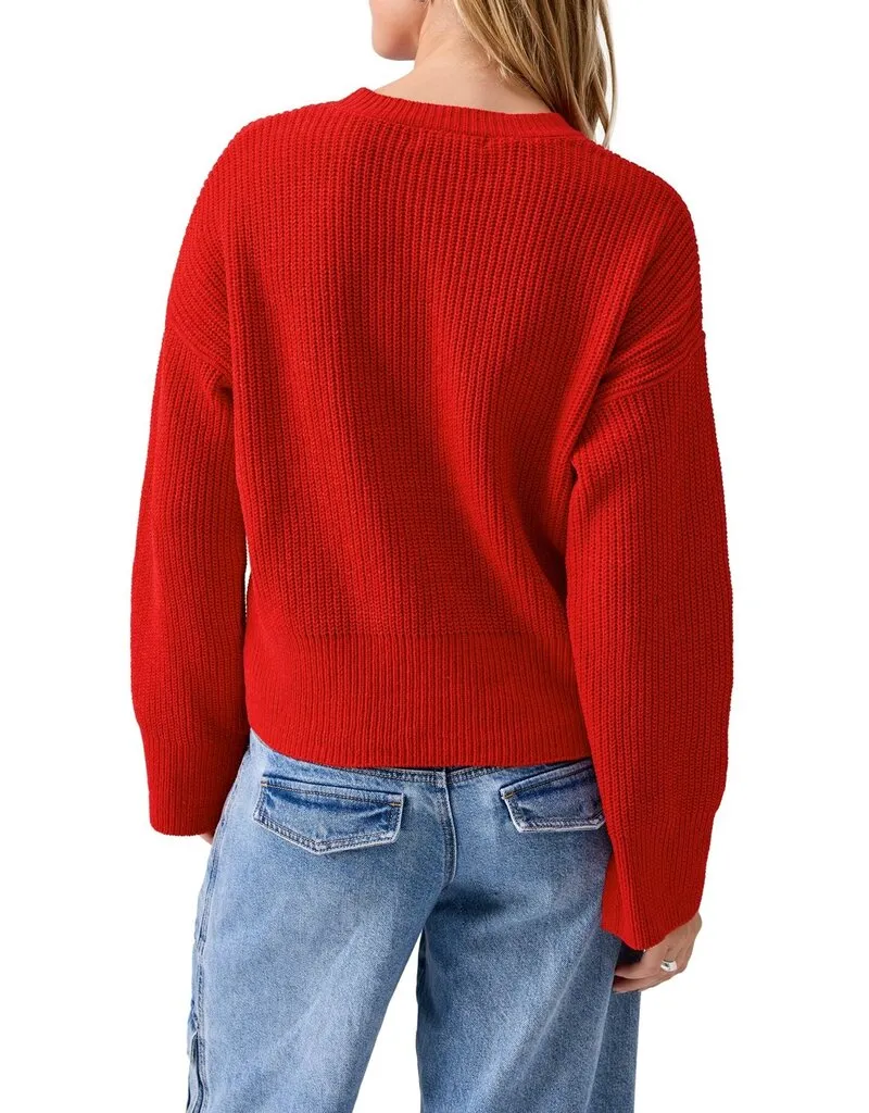 Sanctuary Chilly Out Chenille Sweater | Red