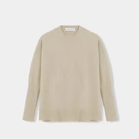 Sand Cashmere Boxy Sweater