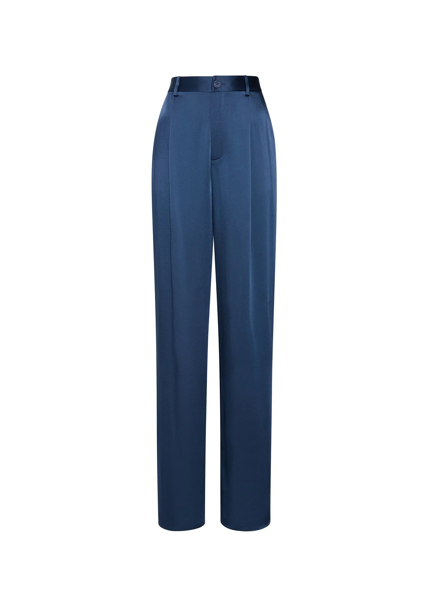 --Satin Relaxed Pleated Pant-