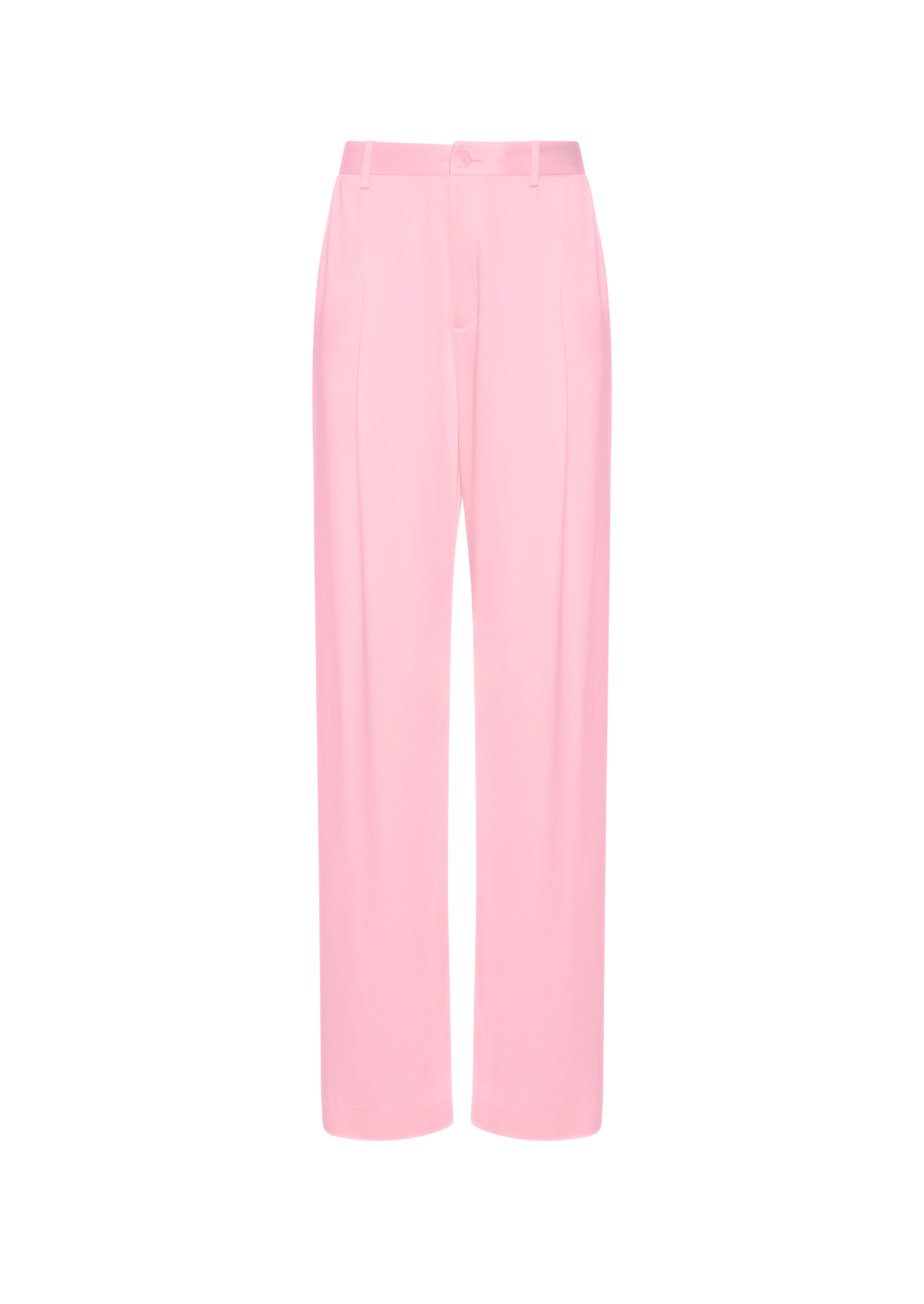 --Satin Relaxed Pleated Pant-