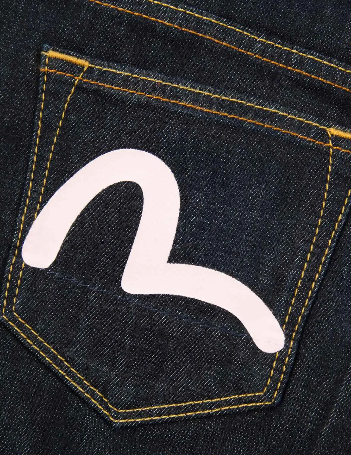 Seagull and Logo Print Slim Fit Jeans