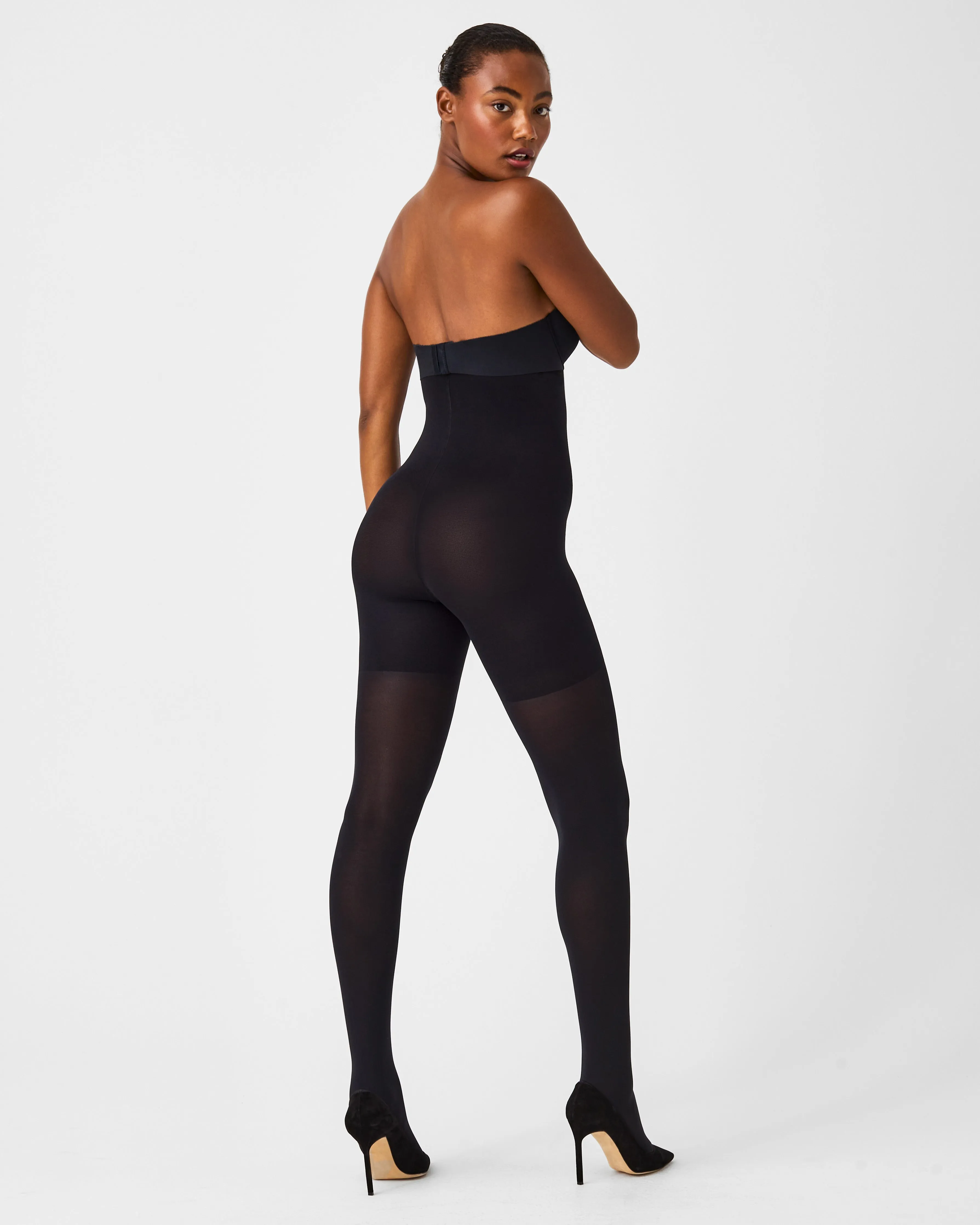 Shaping High-Waisted Mid-Thigh Tight-End Tights