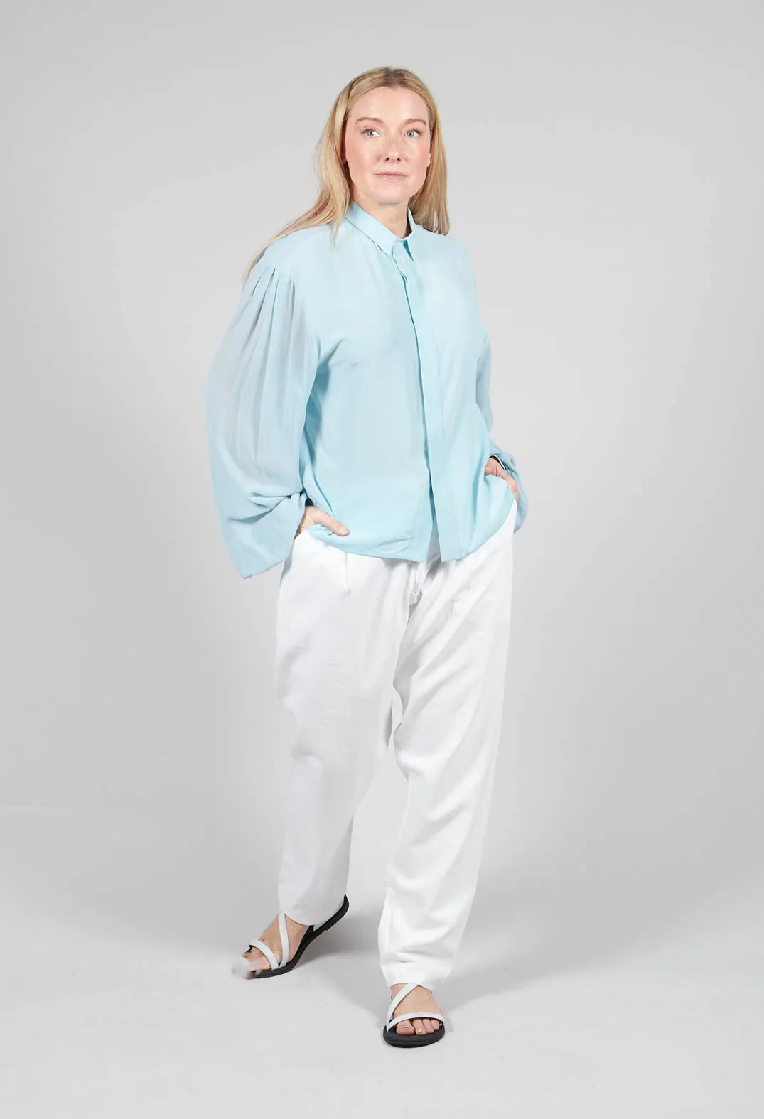 Silk Blouse in Mint