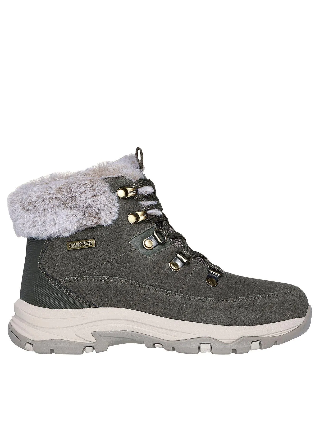 Skechers Outdoor Sparkly Lace Up Boot - Olive