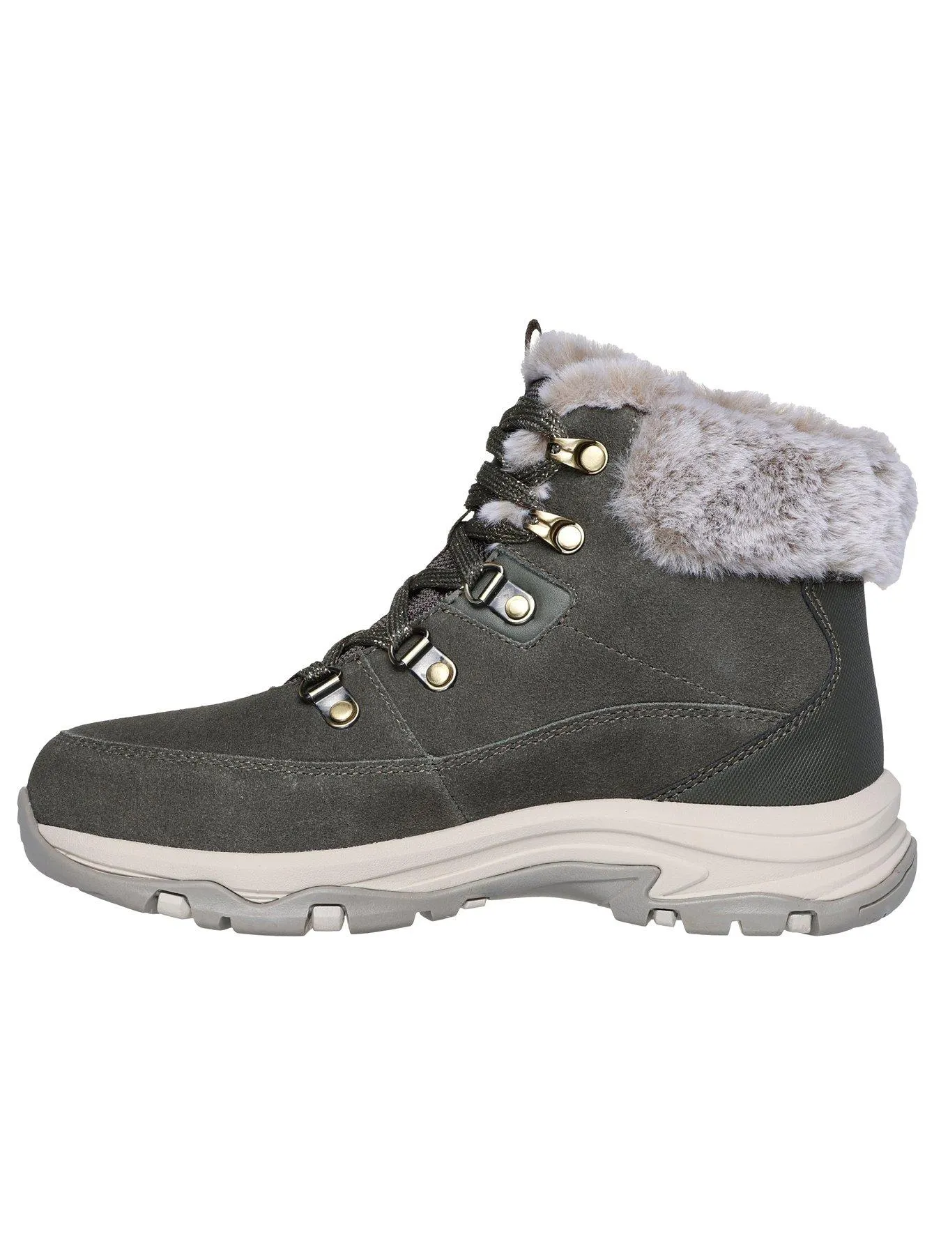 Skechers Outdoor Sparkly Lace Up Boot - Olive