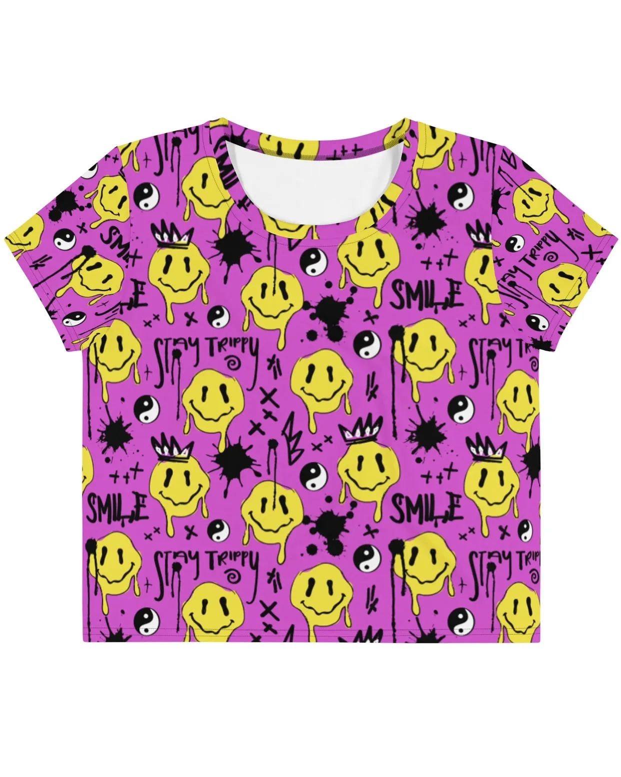 Smile Splatter Crop Tee